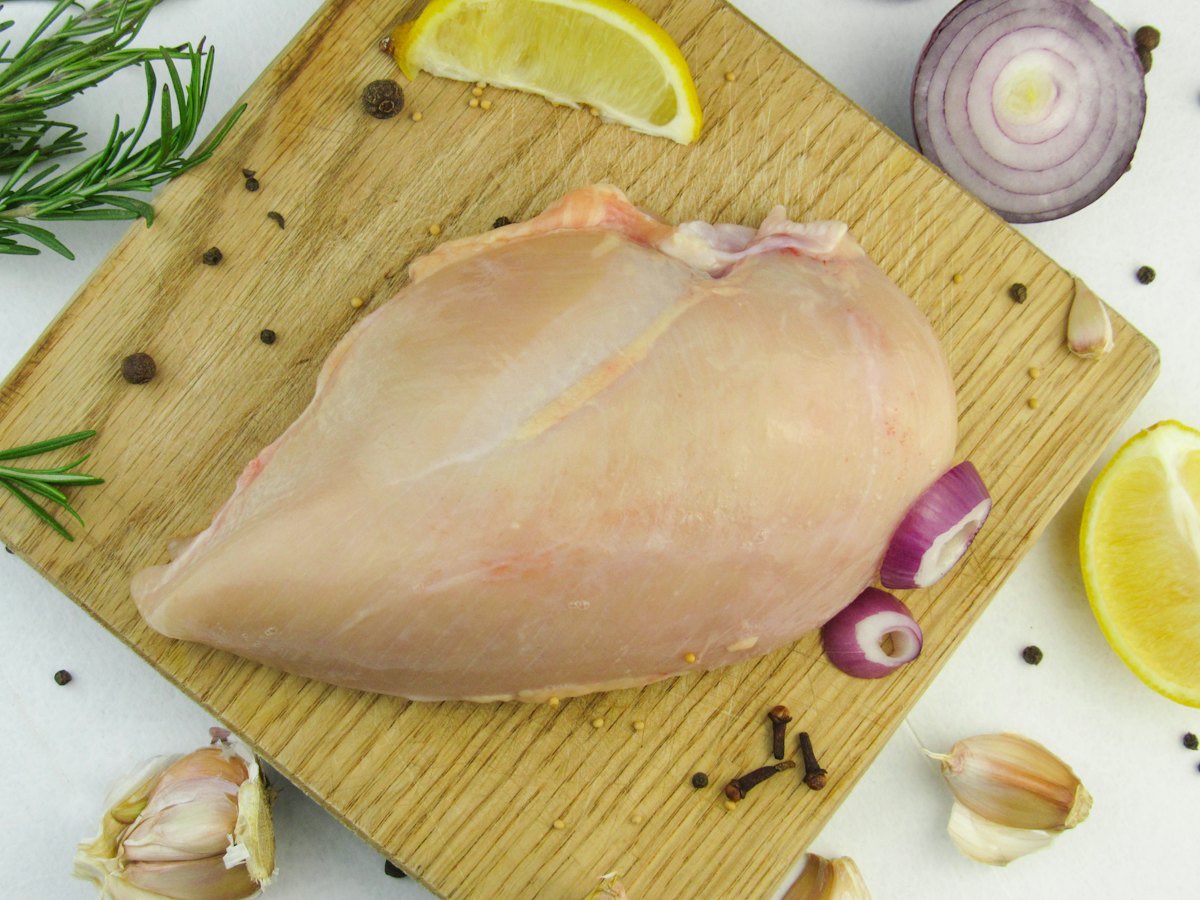 Raw chicken breast fillet