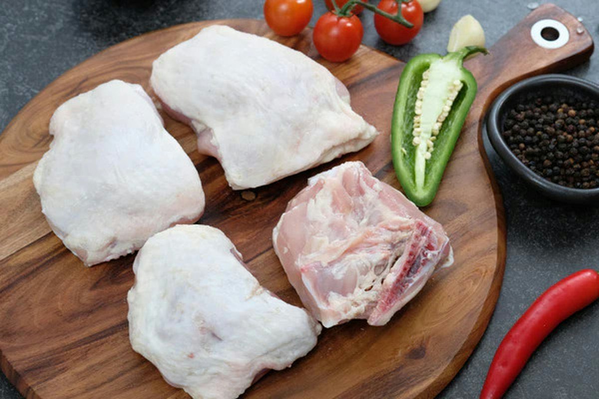 Raw chicken pieces