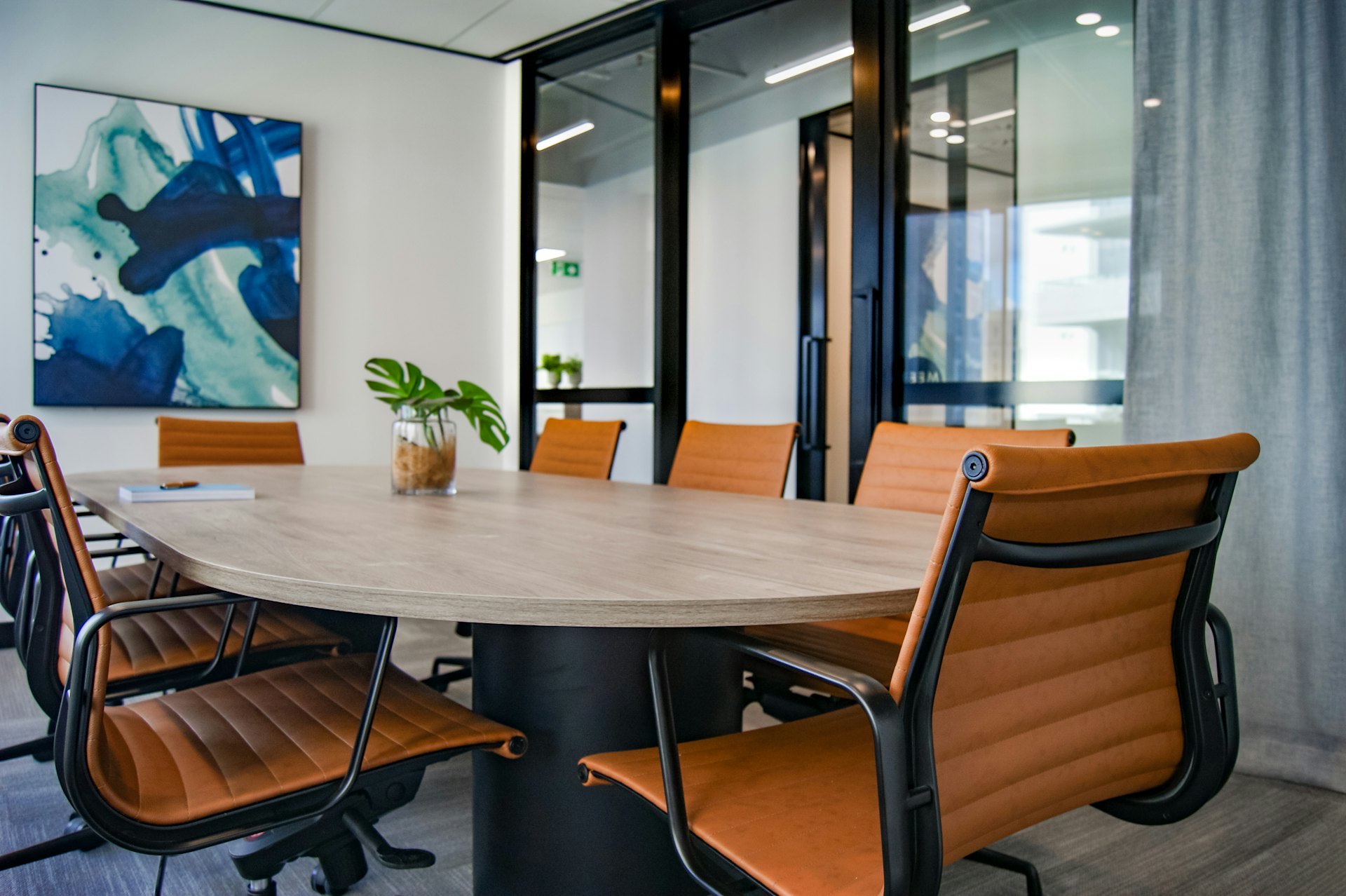 Boardroom table and chairs